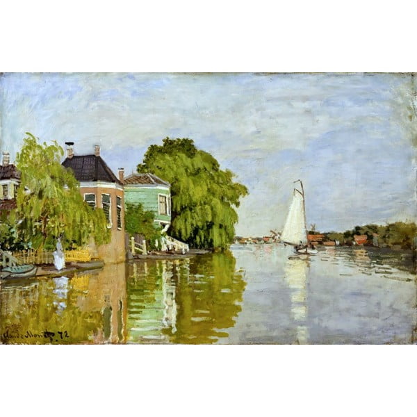 Maali reproduktsioon , 90 x 60 cm Claude Monet - Houses on the Achterzaan - Fedkolor