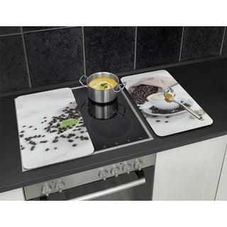 Karastatud klaasist pliidikatted 2tk komplektis 52x30 cm Café Aromatica - Maximex