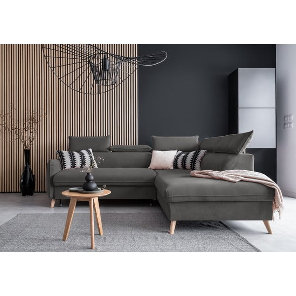 Tumehall sametist nurgadiivan (parem nurk) Sweet Harmony - Miuform-image-1