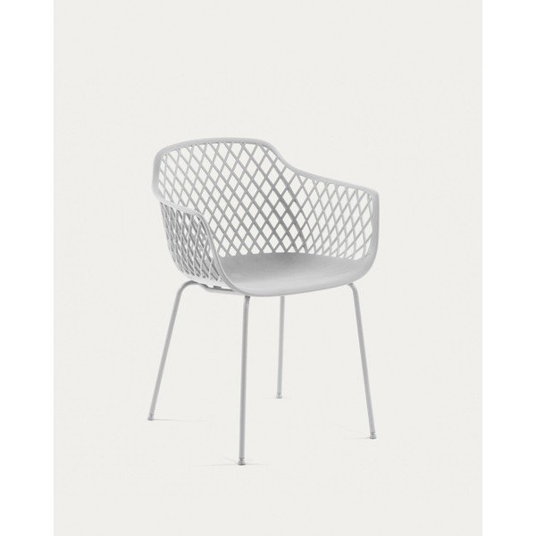 Valge metallist aiatool Quinn - Kave Home-image-3