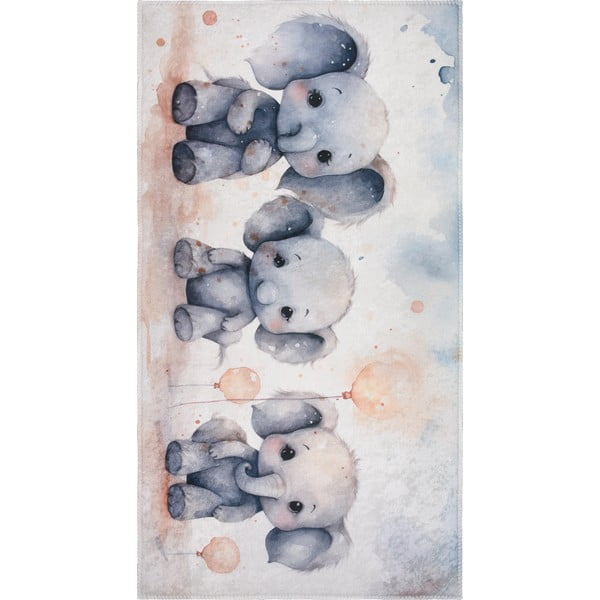 Helehall laste vaip 100x160 cm Baby Elephants - Vitaus