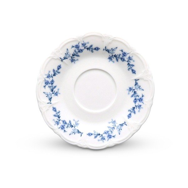 Valge/sinine portselanist alustass ø 16,5 cm Retro - BonBistro