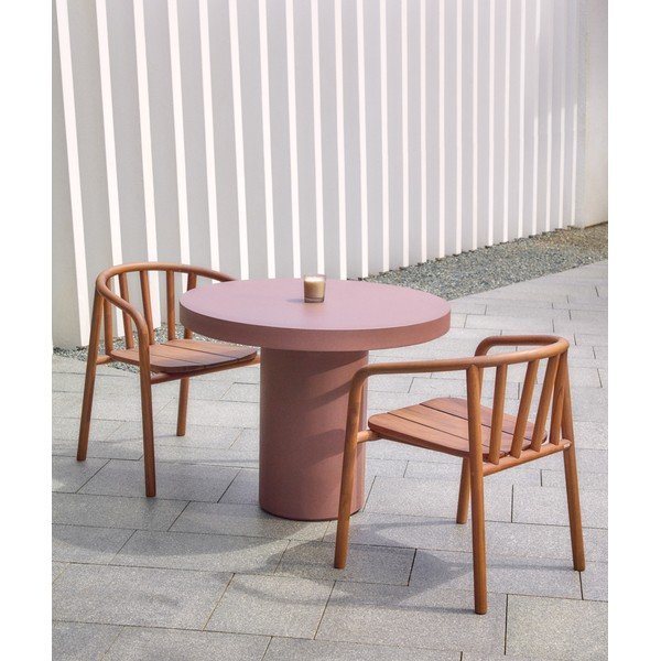 Betoonist ümmargune aiasöögilaud ø 90 cm Aiguablava - Kave Home-image-2