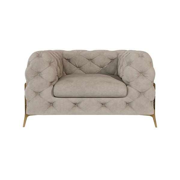 Hall-beež sametist tugitool Chelsea Bis – Ropez-image-2