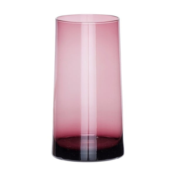 Růžová skleněná váza Hübsch Margit