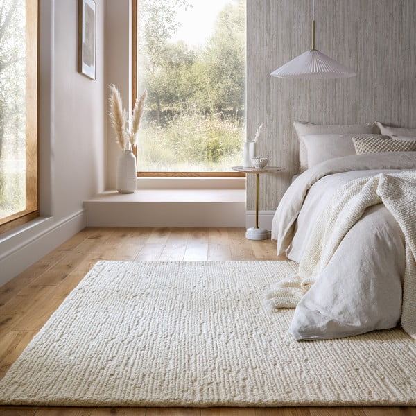 Elevandiluu värvi käsitsi kootud villane vaip 200x290 cm Harris Boucle - Flair Rugs-image-1