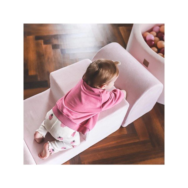 Beež sametist-vahtplastist laste mänguväljak 45x143x30 cm Montessori - Meowbaby-image-4