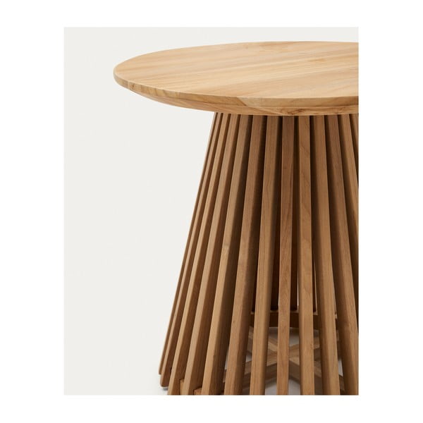 Teakist küljelaud, ø 50 cm Irune - Kave Home-image-4