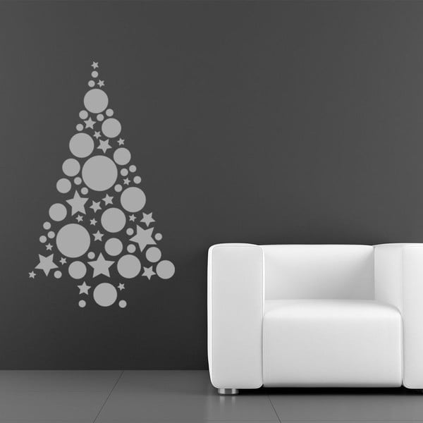 Samolepka Silver Christmas Tree Balls-image-2