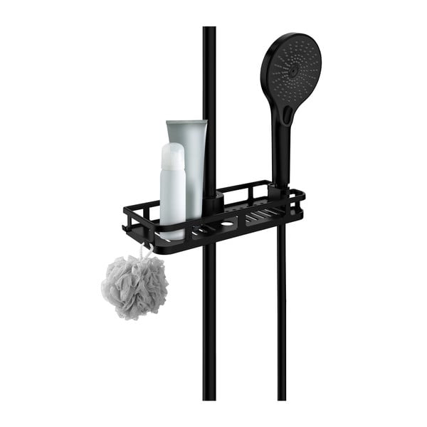 Matt must isekandev plastikust vannitoa riiul Libertà - Wenko-image-2