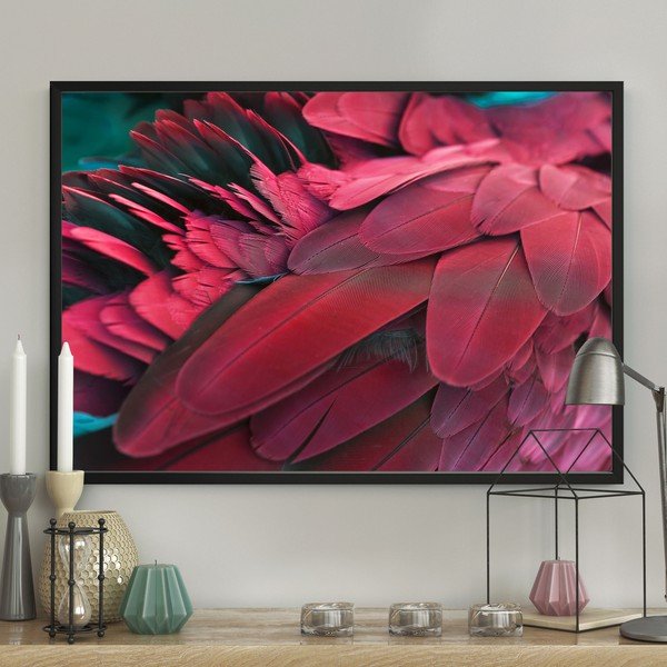 Plakat Punane, 100 x 70 cm Feathers - DecoKing-image-1