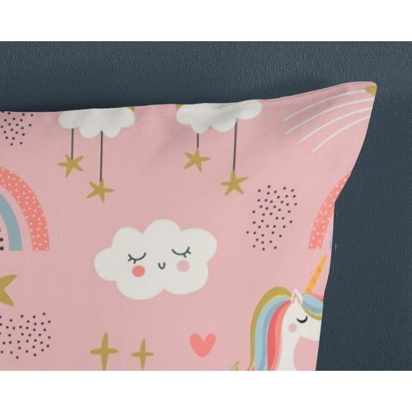 Sinine-roosa puuvillane laste voodipesu üheinimesevoodile 140x200 cm Suus - Good Morning-image-3