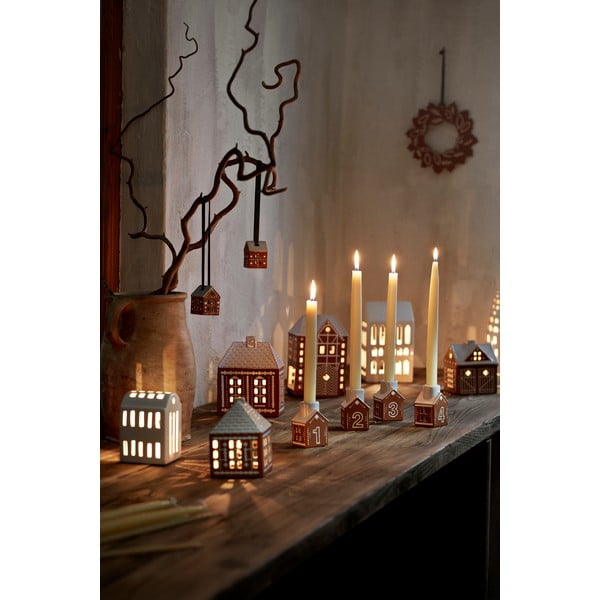 Keraamilised jõulukaunistused 2tk komplektis 5 cm Gingerbread - Kähler Design-image-4