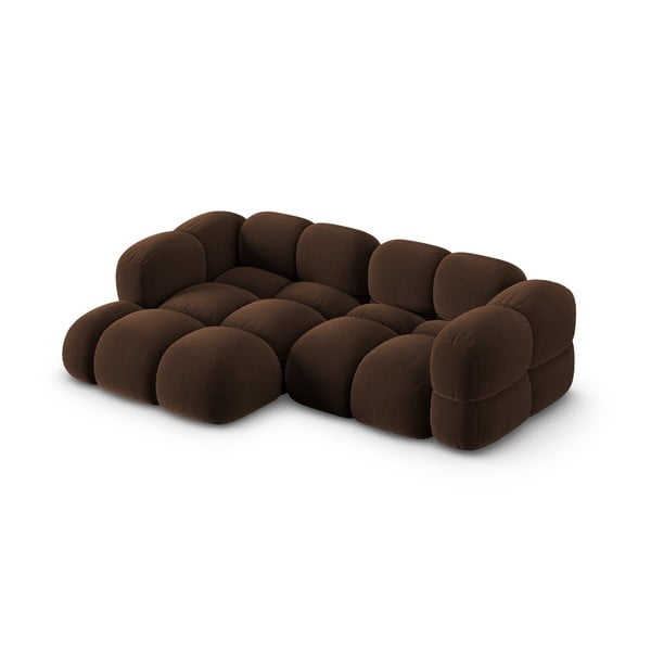  Tumepruun sametist nurgadiivan (vasak nurk/laiendiga) Loretto – Cosmopolitan Design-image-3