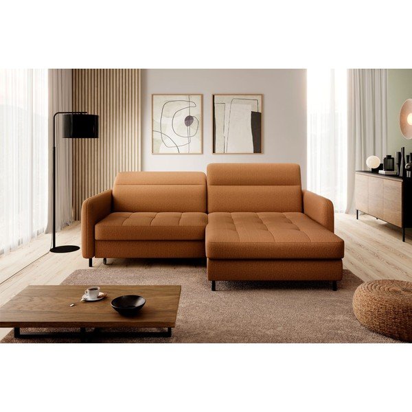 Kollane sametist lahtikäiv/sahtliga nurgadiivan (parem nurk/lamamisosaga) Gomsi – ELTAP-image-3