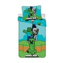 Roheline-sinine puuvillane laste voodipesu 140x200 cm Minecraft "Mobs Here" - Jerry Fabrics