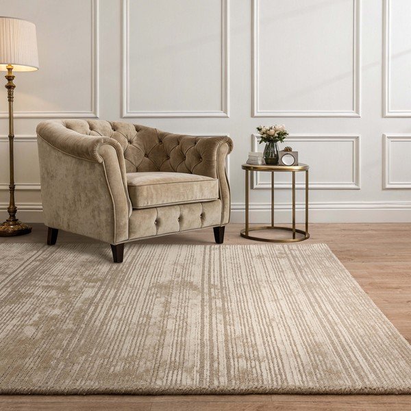 Beež käsitsi kootud villasegu vaip 160x230 cm Henley Sand - Asiatic Carpets-image-1