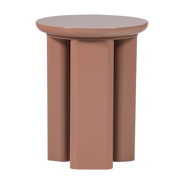 Läikiv ümmargune abilaud ø 40 cm Orivo - WOOOD