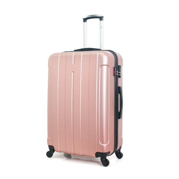 Cestovní kufr v barvě růžového zlata na kolečkách Hero Fogo, 93 l-image-4