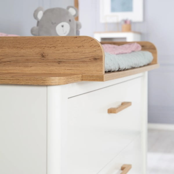 Valge mähkimislaud  tammedekooriga 119x100 cm Ava – Roba-image-3