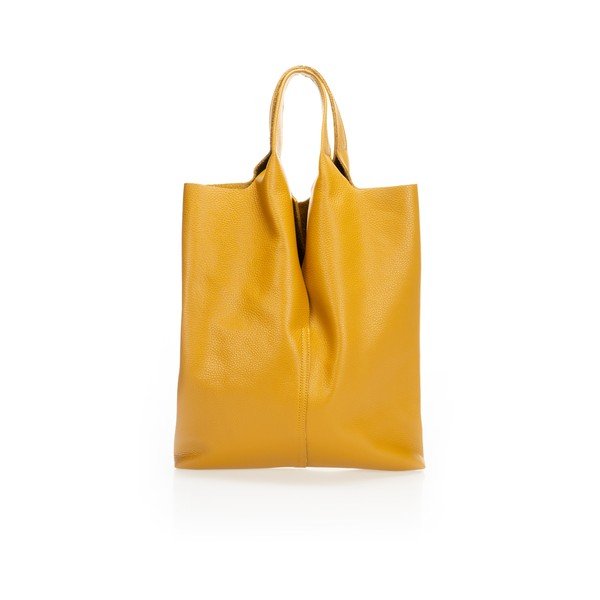 Kollane nahast käekott Silvia - Giulia Massari-image-1