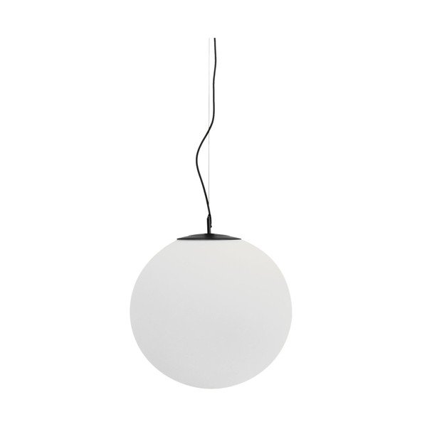 Valge/must metallist ripplamp klaasist varjuga, ø 50 cm Brisia - Kave Home
