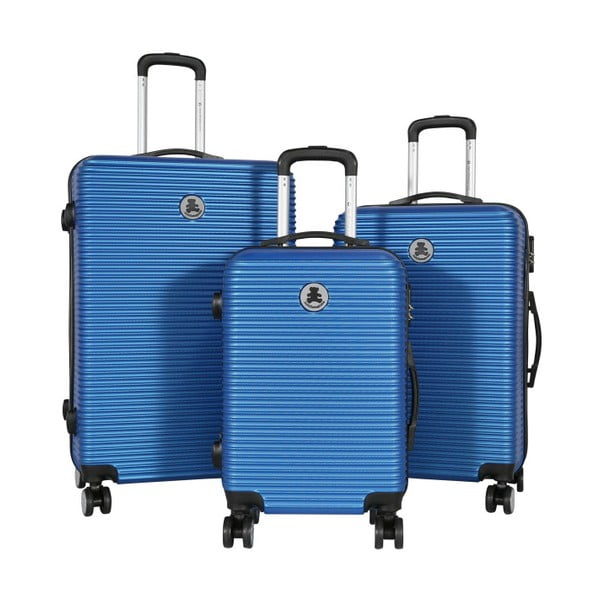 Sada 3 modrých cestovních kufrů LULU CASTAGNETTE Mia