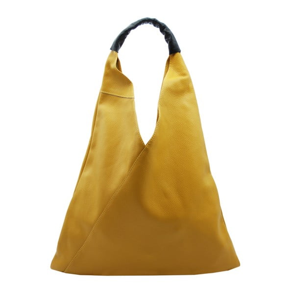 Žlutá kabelka z pravé kůže Andrea Cardone Panna