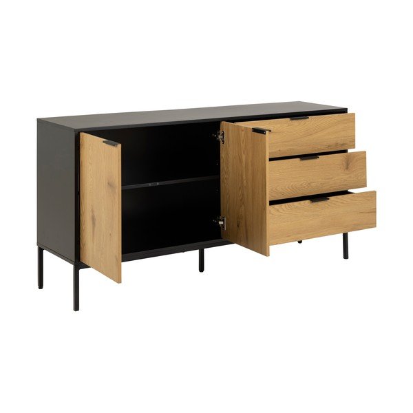 Must madal kummut 160x80 cm Seaford - Actona-image-3