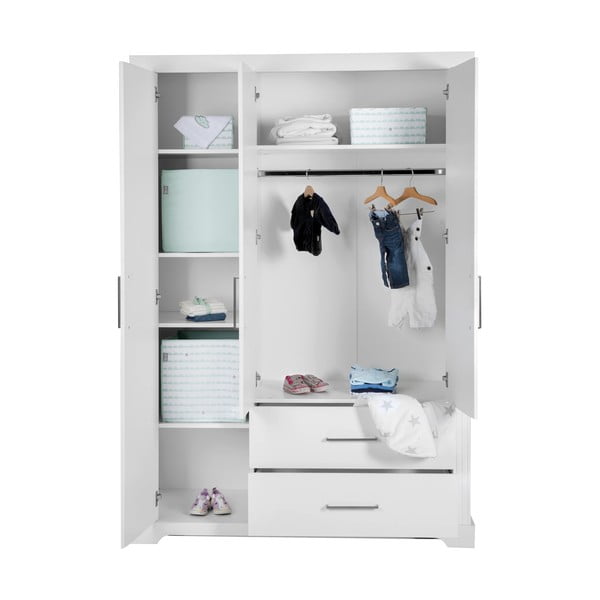 Valge laste riidekapp 139x199 cm Maxi - Roba-image-3