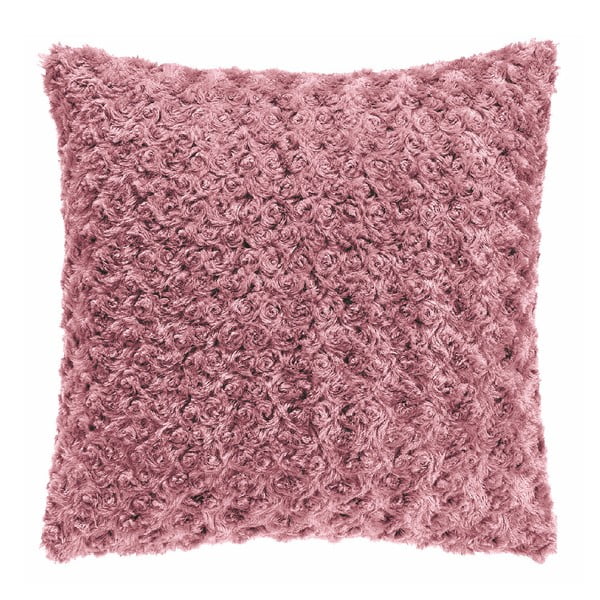 Růžový polštář Tiseco Home Studio Curl, 45 x 45 cm