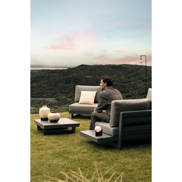 Must metallist hämardatav LED-laualamp plastvarjuga (kõrgus 16 cm) Cardamom - Bizzotto-image-1