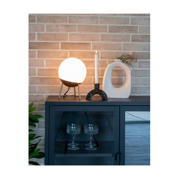 Valge dimmerdatav LED laualamp klaasist lambivarjuga (kõrgus 32 cm) Chelsea - House Nordic-image-1