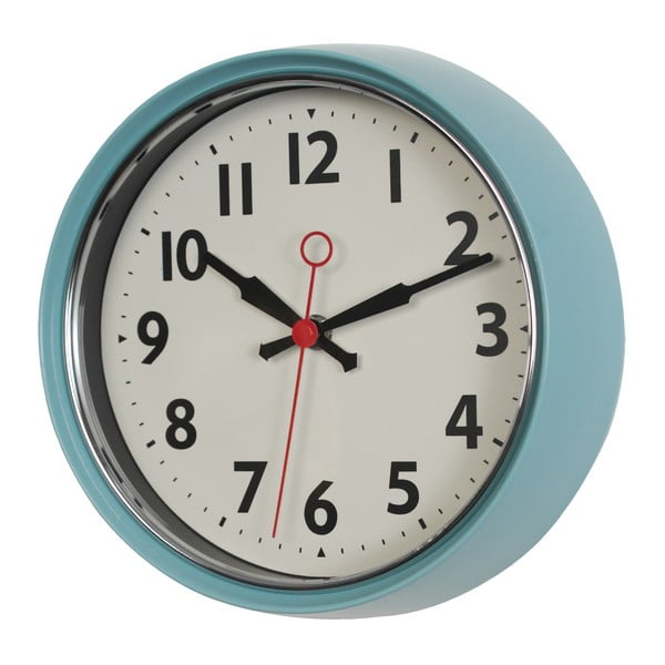 Modré nástěnné hodiny Rex London