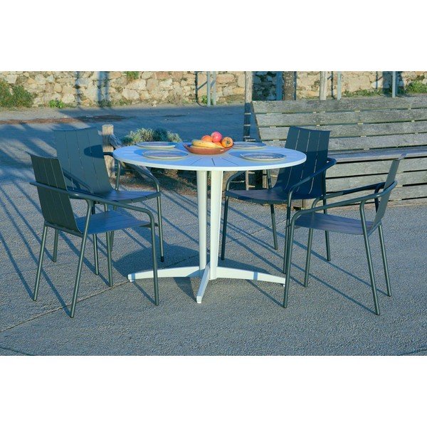 Alumiiniumist ümmargune aia söögilaud ø 110 cm Fleole – Ezeis-image-4