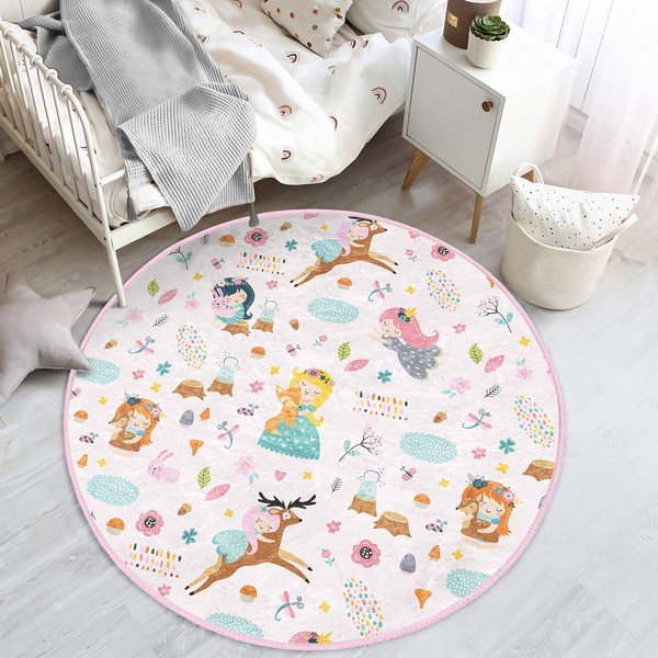 Heleroosa laste vaip ø 100 cm Comfort - Mila Home-image-4