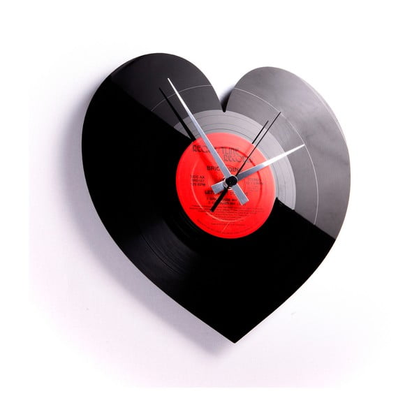 Vinylové hodiny Heart