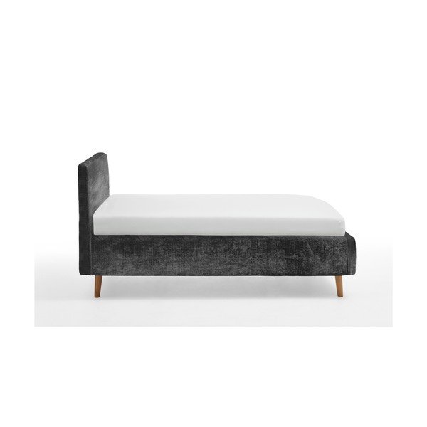 Tumehall polsterdatud kaheinimesevoodi koos voodipõhjaga 140x200 cm koos panipaigaga Mattis - Meise Möbel-image-3