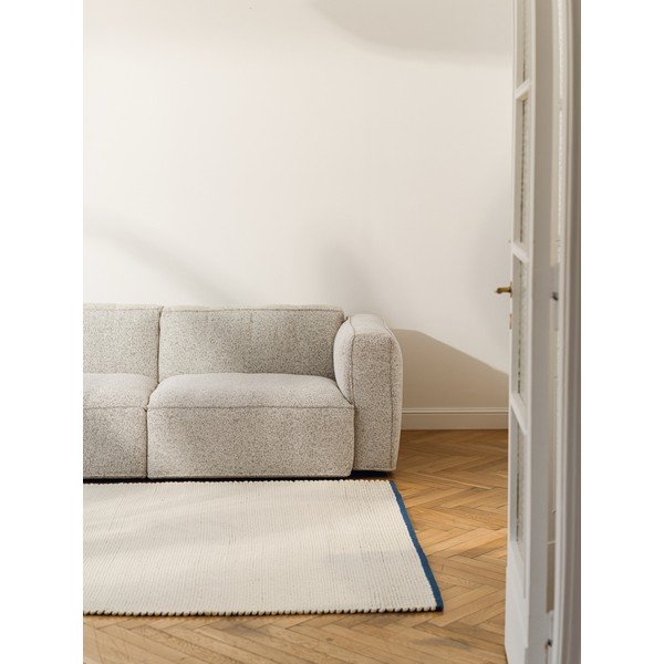 Sinine/beež käsitsi kootud villane jooksja 80x170 cm Lenu - noo.ma-image-3