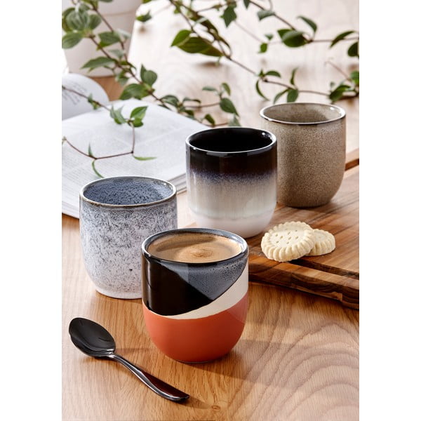 Must-valge kivitoorne kruus Cafe, 300 ml - Ladelle-image-2