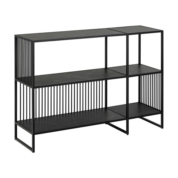 Must kividekooriga raamaturiiul 120x83 cm Strington - Actona-image-2