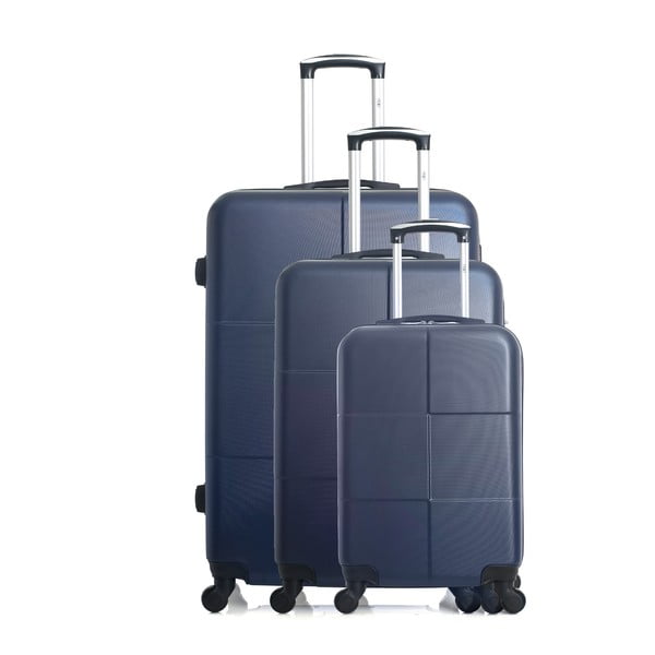 Sada 3 modrých cestovních kufrů na kolečkách Hero Coronado