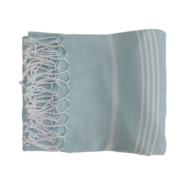 Modrá ručně tkaná osuška z prémiové bavlny Homemania Sultan Hammam, 100 x 180 cm