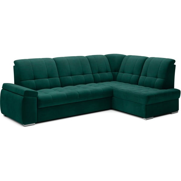 Roheline sametist lahtikäiv/sahtliga nurgadiivan (parem nurk/L-kujuline) Sado – ELTAP-image-2