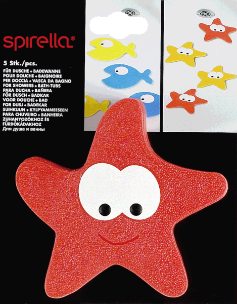Laste libisemiskindlad vannimatid 5tk komplektis 12x13 cm Starfy - Spirella-image-2