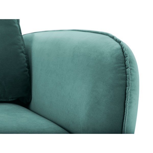 Bensiinisinine sametist tugitool mustade jalgadega Lento - Kooko Home-image-3