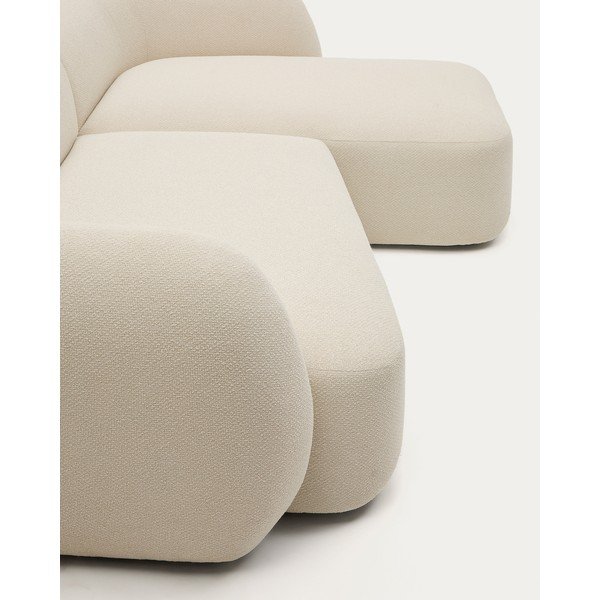 Kreem šenillist nurgadiivan (parem nurk) Martina - Kave Home-image-1