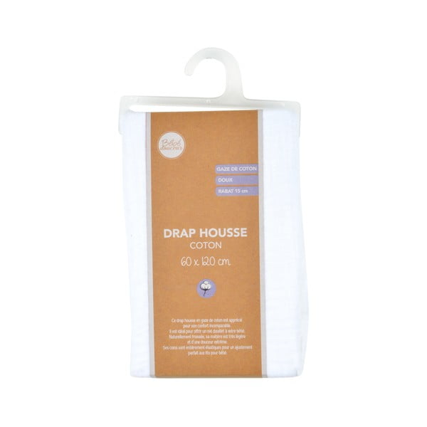 Musliinist laste kummiga voodilina 70x140 cm - Bébé Douceur-image-3