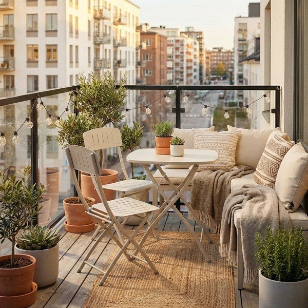 Beež terasest aia söögimööbli komplekt kahele Yvonne - Bizzotto-image-1