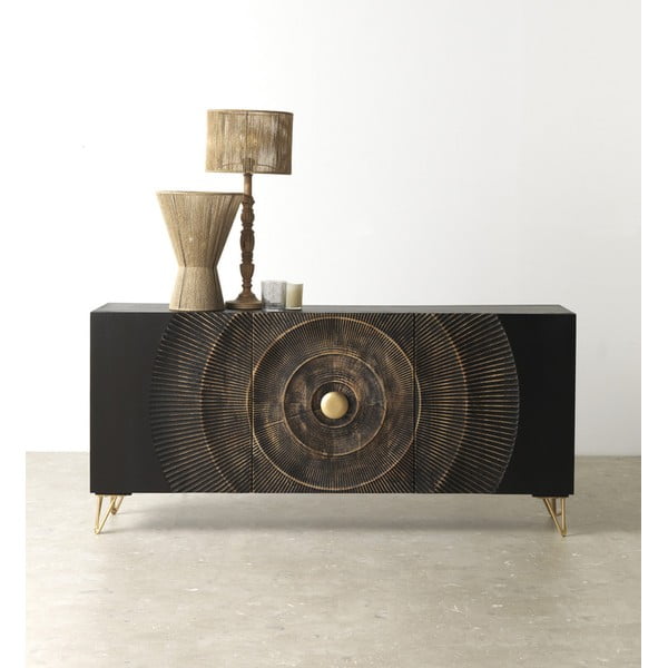 Must madal mangopuidust kummut 160x75 cm Mango - Geese-image-1